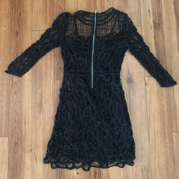 Rag & Bone Nancy Black Crochet Lace Net Dress - Picture 4 of 6